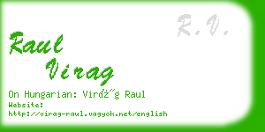 raul virag business card